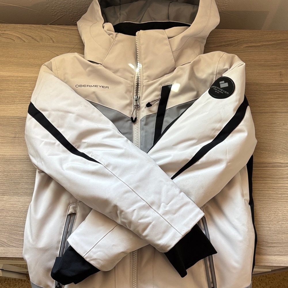 Obermeyer Gray and Black Hooded Jacket